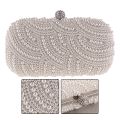 Pearl Clutch Bags Women Purse Ladies Hand Bags Evening Bags for Party Wedding Pearl Fashion Clutch Bags - White. 