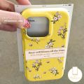 Retro Flowers English Label Case Compatible for IPhone 16 13 11 15 14 12 Pro Max 15Pro 16Pro 15 16 14 Plus 12Pro Luxury Lychee Soft Cover. 