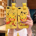 Pokemon Pikachu For Huawei P20 P30 P40 lite Pro Y9 Y6 Y9 Prime Y9s Mate 20 lite NOVA 5t Phone Case With Holder Rope. 