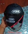 Yohe Matt Black Halfface Helmet For Riding Bike 882-B. 