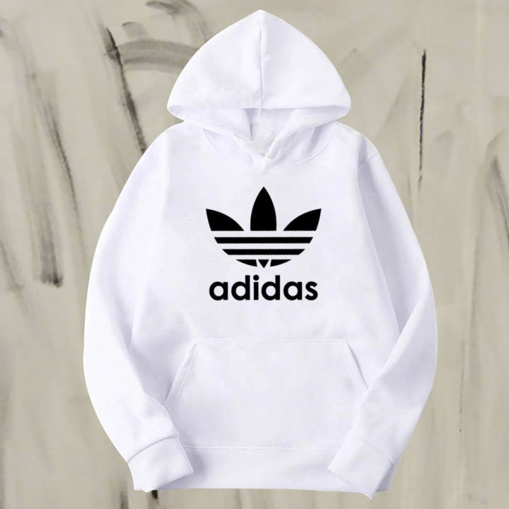 White Blue Full Sleeves Hooddies