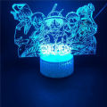 【Solitary waves】One Piece Zoro Luffy Nami Anime Night Lights Action Figure 3D LED Color Changing Toys Doll Usopp Sanji Chopper Hancock Xmas Gift. 
