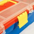 12-inch Tool Box Plastic Tool Box with Tray and Organizers Includes Removable 3 Small Parts Boxes.
