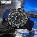 SKMEI 9281 Fashion Sport Men Quartz Watch Nylon Luminous Date Calendar Mens Waterproof Wristwatches Military Clock reloj hombre. 