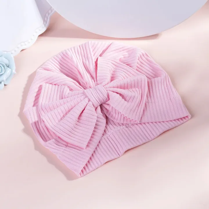 Accessories%20Baby%20Girl%20Cotton%20Turban%20Big%20Bow%20Hat%20Toddler%20Kids%20Head%20Wrap%20Newborn%20Beanie%20Solid%20Color%20Infant%20Bonnet%20Cap%200-2T%20-%20Image%205
