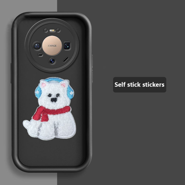 Biruiqu For Huawei Mate 80 Pro With DIY Cute Puppy Sticker - Step Lens ...