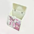White Kpop Photocard Storage Box Photo Card Organizer Flip Cover Classification Box Desktop Storage School Stationery Supplies.