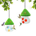 Green Hummingbird Feeder Good Quality Resin Leak-Proof Hummingbirds Feeders Outdoors Feeder for Garden Bird.