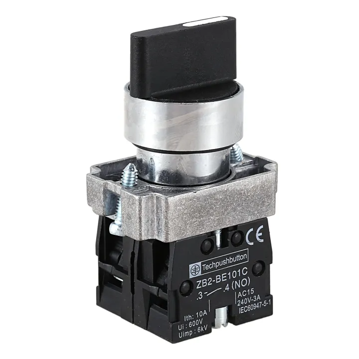 22mm%20Latching%202%20NO%203-Position%20Rotary%20Selector%20Select%20Switch%20ZB2-BE101C%20Black%20-%20Image%208