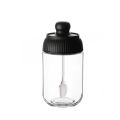 Kitchen Seasoning Bottle Set Household Sealed Moisture Proof Spoon Cover Integrated Glass Seasoning Jar.