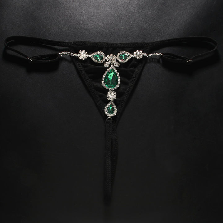 Luxury%20Rhinestone%20Green%20Waterdrop%20Panties%20for%20Sexys%20G%20String%20Women%20Vintage%20Thong%20Y2k%20Bikini%20Underwear%20Jewelry%20Gifts%20-%20Image%202