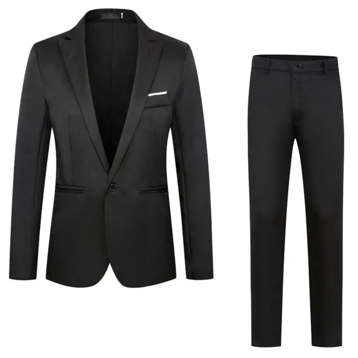 Men's%20Solid%20Color%20Suit%20Set%20Business%20Suit%20coat%20New%20And%20Fashion%20Slim%20Fit%20Dress%20Pants%202%20Pieces%20Classic%20Blazers%20terno%20masculino%20-%20Image%202