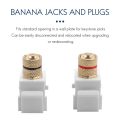 Speaker Post Snap-in Banana Keystone Jack - White, 10Pcs. 