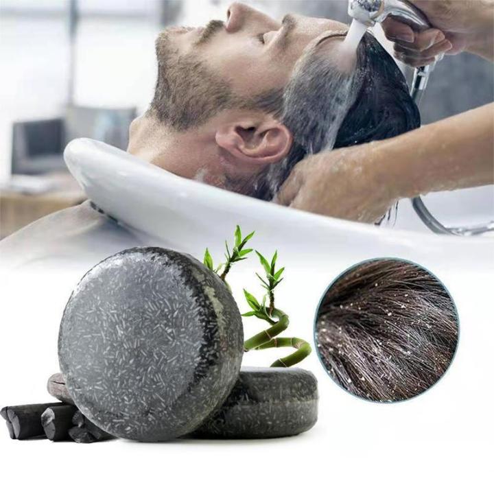 Hair Care Gray White Hair Black Organic Bamboo Charcoal Soap Shampoo ...