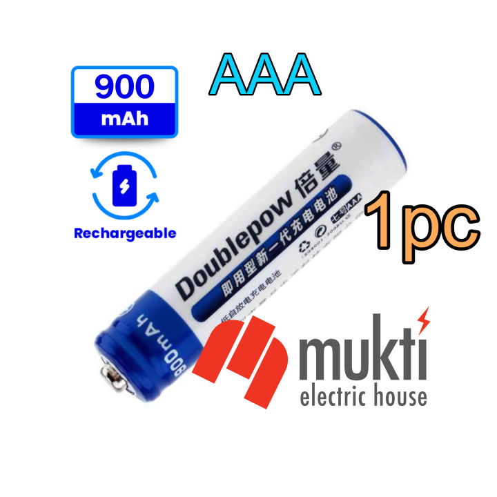 Doublepow%20Rechargeable%20AAA%20900mAh%20NiMH%20Remote%20Battery%20Triple%20A%20(Pack%20of%201)%201pc%20-%20Image%202