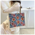Sewing thread Tote bag Practical printing Splicing Shoulder bag canvas Commuter bag for Daily use Work bag Shopping bag Travel companion Fashion statement.