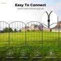 Garden Fence Panel Metal Border Edging Tall Decor Section Panels Flower Bed Fencing Patio Fences for Pets Stairs Outdoor Restaurant Dogs. 