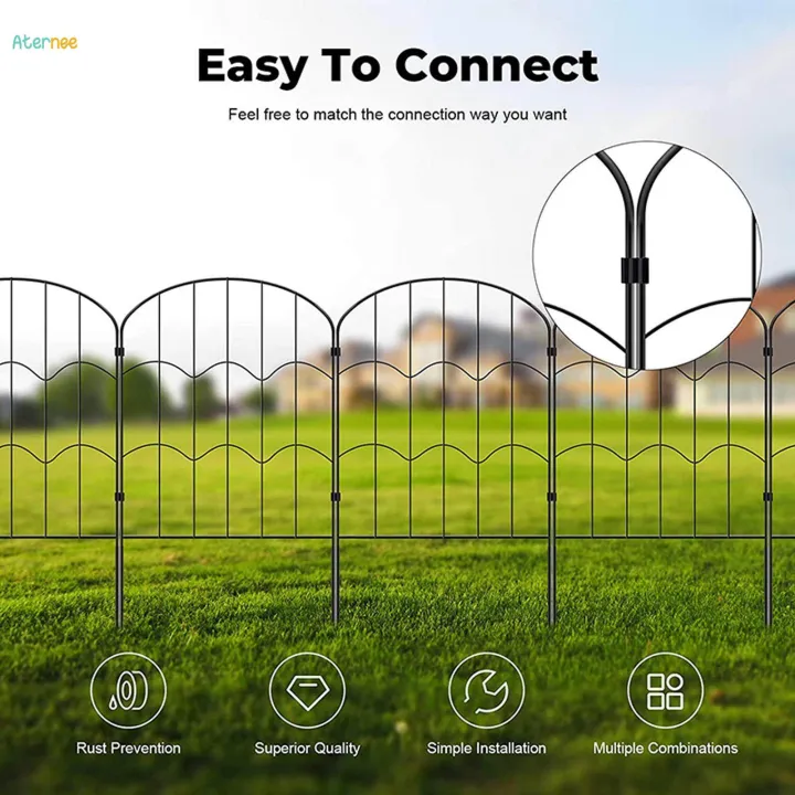 Garden%20Fence%20Panel%20Metal%20Border%20Edging%20Tall%20Decor%20Section%20Panels%20Flower%20Bed%20Fencing%20Patio%20Fences%20for%20Pets%20Stairs%20Outdoor%20Restaurant%20Dogs%20-%20Image%204