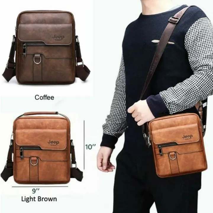 JEEP%20BULUO%20Brand%20Leather%20Men's%20Shoulder%20Crossbody%20Bags%209.7Inch%20Ipad%20Office%20Messenger%20Bag%20for%20Men%20Business%20Handbag%20Male%20Sling%20Bag%20-%20Image%202