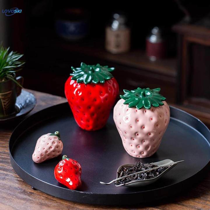 Ceramic%20Tea%20Leaves%20Jar%20Tea%20Tins%20Containers%20Strawberry%20Shape%20Beans%20with%20Lid%20Creative%20Decoration%20Tea%20-%20Image%205
