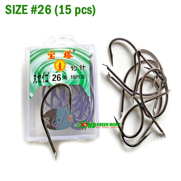 Large Size MARU 18/20/22/24/26 Fishing Hook Flat Head MARUSEIGO High Carbon Steel Sharp Barbed Fish Hooks