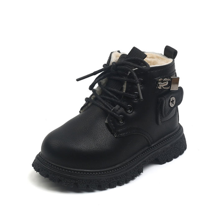 2021%20Winter%20New%20Children's%20British%20Booties,%20Boys'%20Fashion%20Fleece%20Martin%20Boots,%20Girls'%20Side%20Zipper%20Soft%20Sole%20Cotton%20Boots%20-%20Image%207