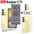 3 IN 1 Realme C75 Anti-Spy Privacy Ceramic film For Realme C61 C63 C75 Note 60 50 Camera Lens Glass Screen Protector and Back film. 