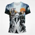New Anime Grim Reaper Bleach Ichigo Kurosaki 3D Pattern T-shirt Men Women Casual Shirts Fashion Harajuku Tee Tops. 