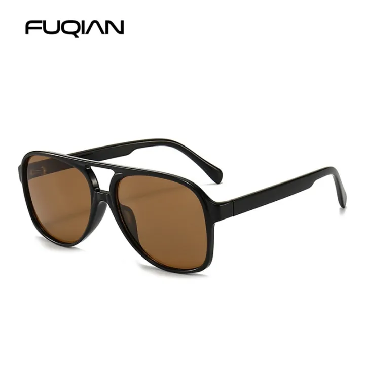 FUQIAN%20Retro%20Oversized%20Sunglasses%20Men%20Women%20Fashion%20Pilot%20Polarized%20Sun%20Glasses%20For%20Unisex%20Vintage%20Gradient%20Outdoor%20Eyewear%20-%20Image%204