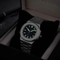 2023 Originate Luxury Watch Business Waterproof Male Clock Luminous Date Stainless Steel Square Quartz Men Watch reloj hombre. 