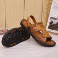 Sandals Men's Summer Peep-toe Youth Beach Shoes Dual-use Beach Slippers Non-slip Men's Sandal Mens Shoes BunnyGarden. 