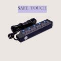 SAFE TOUCH ST-512 Multiplug 5 Port Extention Socket Black Multi Plug. 