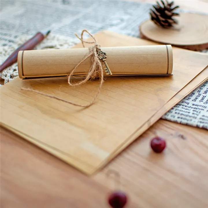 Vintage%20Kraft%20Paper%20Writing%20Paper%20for%20Letter%20Writing%20Letter%20Paper%20Stationery%204%2012Piece%20-%20Image%207