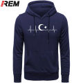 REM turkey fans cheer moon star heartbeat Fo'r men casual cotton long sleeve T-shirt funny Turkish flags Hoodies, sweatshirts.