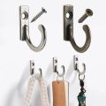 10PCS Small Antique Hooks Wall Hanger Curved Buckle Horn Lock Clasp Hook for Wooden Jewelry Box Hardware Home Coats Hat Clothes.