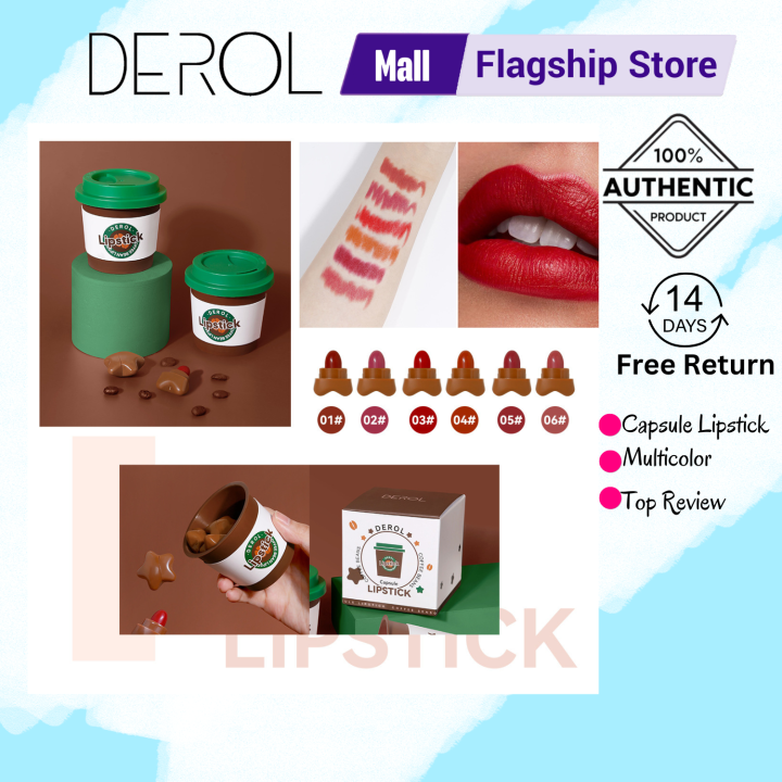 DEROL 6 Color Coffee Season Velvet Capsule Lipstick -DR056