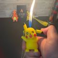 Pokemon Pika Lighter Butane Gas Keychain Included Adjustable Flame Size Open Flame |Gift for Him/Gift for Her. 
