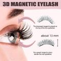 Long Lasting Natural Magnetic Eyelashes Reusable Simulation False Eyelashes Glue-free Fluffy Wispy Non-glue False Eyelashes Eye Makeup.