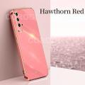 For Huawei Nova 5T Back Cover Fashion Shiny Plating Square Bumper Camera Protection Case Soft Silicone Shockproof Protective Mobile Phone Cases.