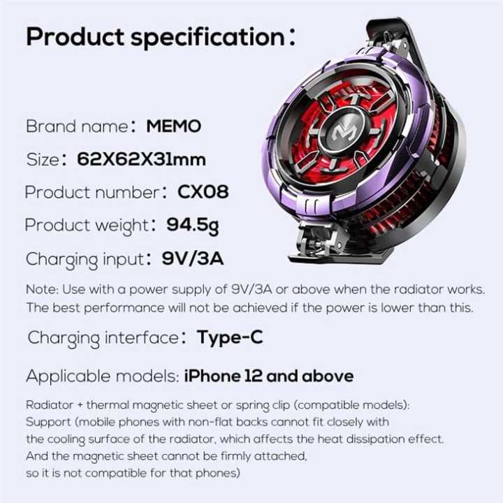 MEMO%20CX08%20Pro%20Model-23%20Watt%20High-Power%20Strong%20Cooling%20Semiconductor%20Mobile%20Phone%20Cooler%20Radiator%20with%20Magnetic%20Attachment%20Clamp%20For%20IOS%20And%20Android%20-%20Image%208