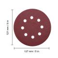 50Pcs 5 Inch 125Mm Round Sandpaper Eight Hole Disk Sand Sheets Grit 40/60/80/120/240 Hook And Loop Sanding Disc Polish.