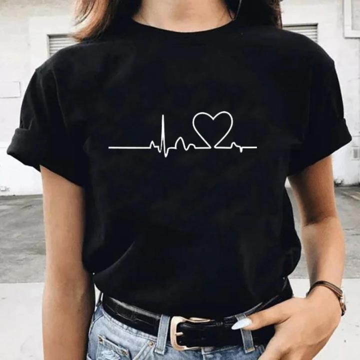 Cotton%20100%25%20Than%20Heart%20T-shirt%20Harajuku%20Style%20Fashion%20Than%20Heart%20Love%20Simple%20Fashion%20Large%20Size%20Loose%20T-shirt%20Women%20Ins%20Tops%20Tee%20-%20Image%202