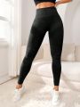 Sports Pants With Lines Lifting Buttocks Sports Tight Pants Women's High Waisted Elastic Fitness Pants Running Yoga Pants.