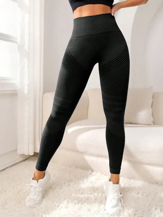 Sports%20Pants%20With%20Lines%20Lifting%20Buttocks%20Sports%20Tight%20Pants%20Women's%20High%20Waisted%20Elastic%20Fitness%20Pants%20Running%20Yoga%20Pants%20-%20Image%203
