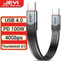 JEYI USB 4.0 Cable, 40 Gb/s Data Transfer, 100W PD3.0 Power Charging, Compatible with Thunderbolt 4/3, USB-C and USB4 Devices.