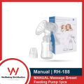 Manual Massage Breast Feeding Pump 1pcs RH-188. 