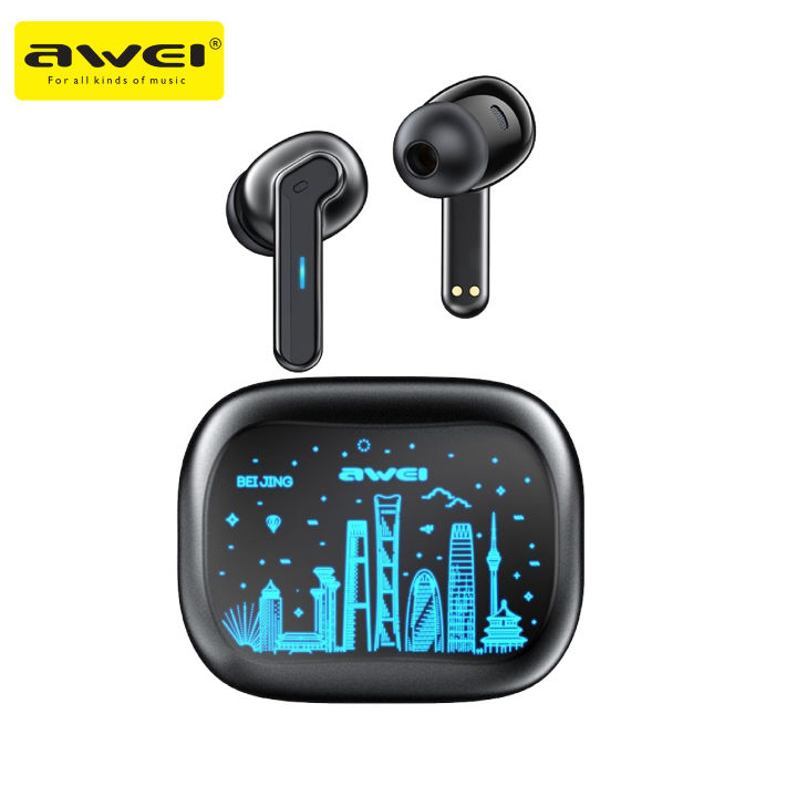 Awei T53 ANC TWS In-Ear HiFi Music Bluetooth 5.3 Wireless Headphones,.