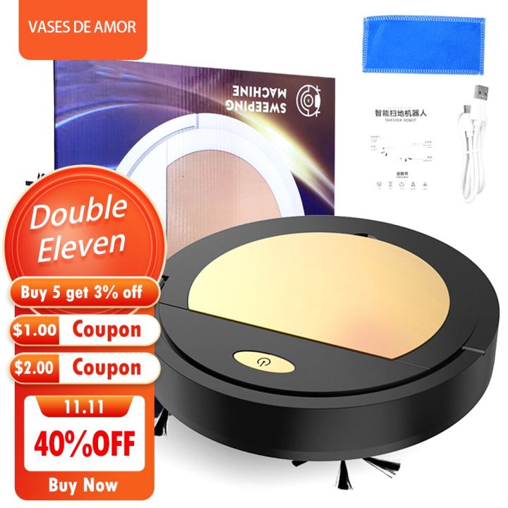Intelligence%20Robot%20Vacuum%20Cleaner%20USB%20Charging%20Wireless%20Sweeping%20Aspirador%20Robot%20Multifunctional%20Sweeping%20Robot%20Dust%20Removal-White%20Gold%20-%20Image%202