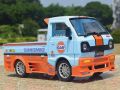 Suzuki Carry Pickup Truck 1:24 Alloy Diecast Model – Modified Design, Sound & Light, Pull-Back Toy for Kids Gift.