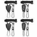 Useful Adjustable 1 Pair 2 PCS 1/8 Inch Nylon Rope Ratchet Yoyo Hangers Light Hanging Kit for LED Grow Light Grow Tent Room.
